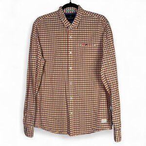Sunfever Vacanza Gingham Plaid Button Down Shirt